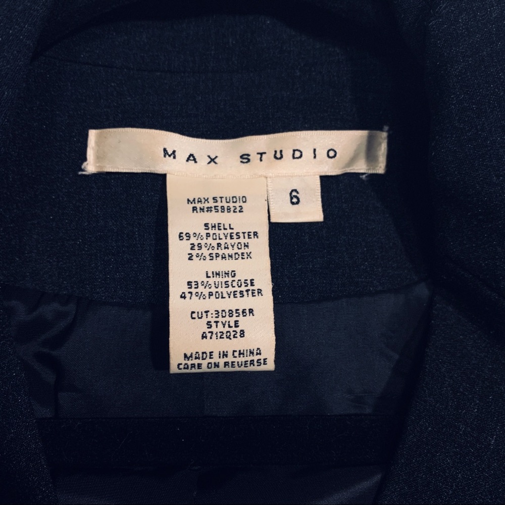 Max Studio Three-Button Charcoal Grey Blazer - image 7